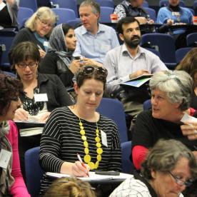 Symposium participants tossing over similarities and differences,